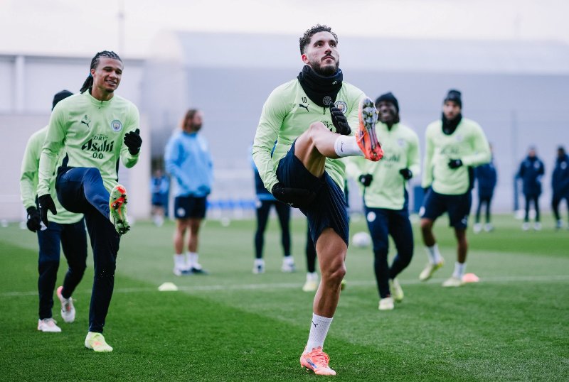 استعدادات مانشستر سيتي قبل لقا ء ليفركوزن