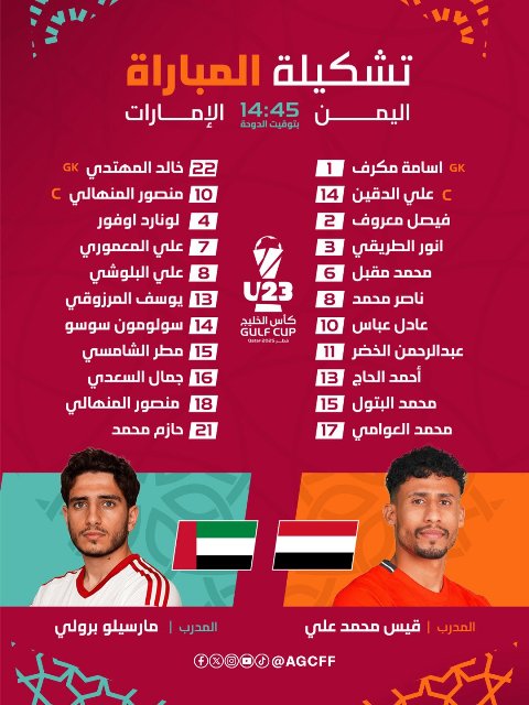 قائمة اليمن والإمارات