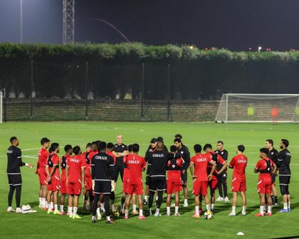 استعدادات منتخب عمان لمباراة السعودية