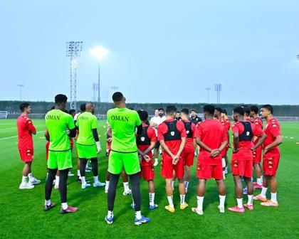 استعداد منتخب عمان لمباراة المغرب