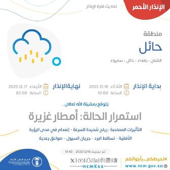 طقس حائل وتعليق الدراسة