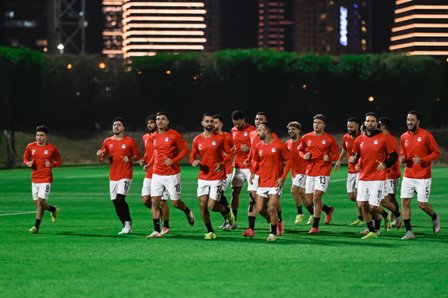 استعداد منتخب مصر لمواجهة الإمارات