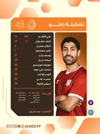 تشكيل فريق زاخو اليوم ضد العين