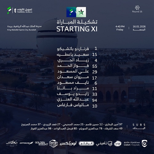 تشكيل فريق الفتح اليوم